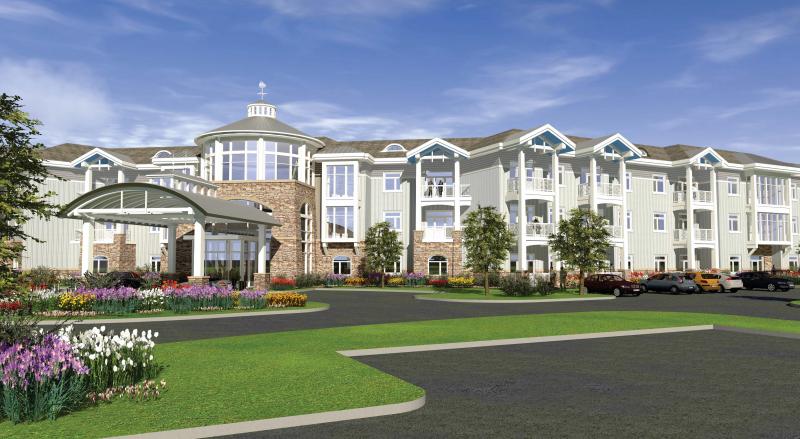 An artist’s conception of the exterior of The Lodge at Truitt Homestead located off Shuttle Road near Rehoboth Beach.